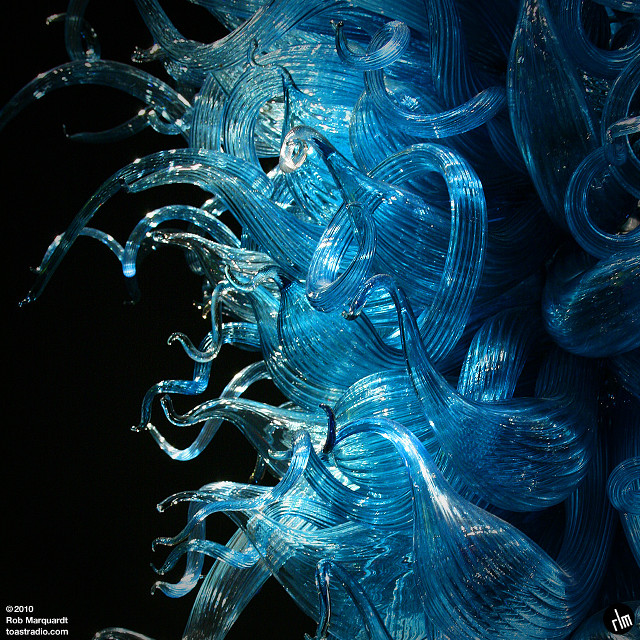 Blue glass sculpture water droplets free wallpaper for tablet - medium preview image