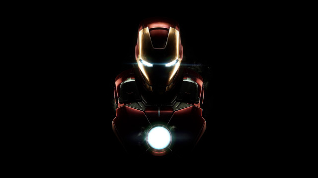 Ironman glowing face dark moon free wallpaper for desktop - medium preview image