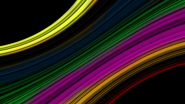Black background multicolored waves abstract free wallpaper for desktop - medium preview image