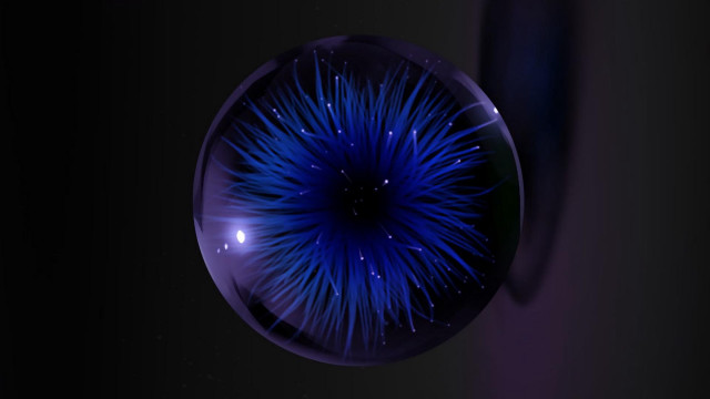 Blue object purple center space free wallpaper for desktop - medium preview image