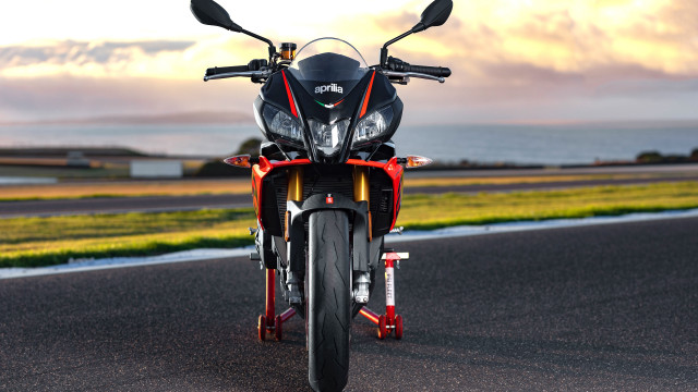 Motorcycle ocean clouds planet sunset free wallpaper for desktop - medium preview image