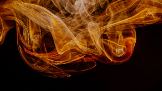 Fire swirls smoke glass art free wallpaper for desktop - medium preview image