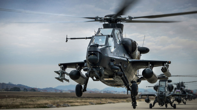 Helicopter aircraft mountains clouds planes free wallpaper for desktop - medium preview image