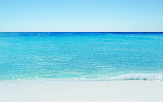 Beach ocean sky sand wave free wallpaper for desktop - medium preview image