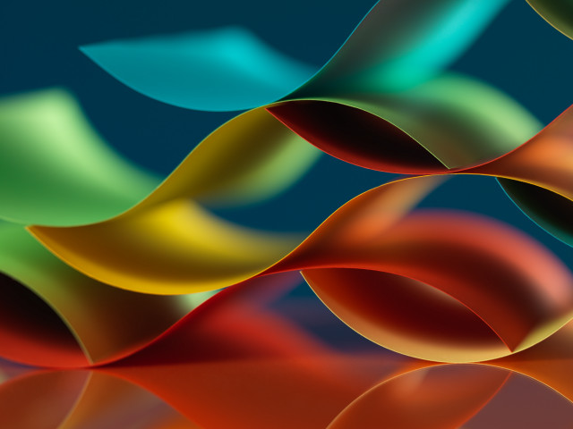 Colorful abstract curved shapes vibrant free wallpaper for desktop - medium preview image