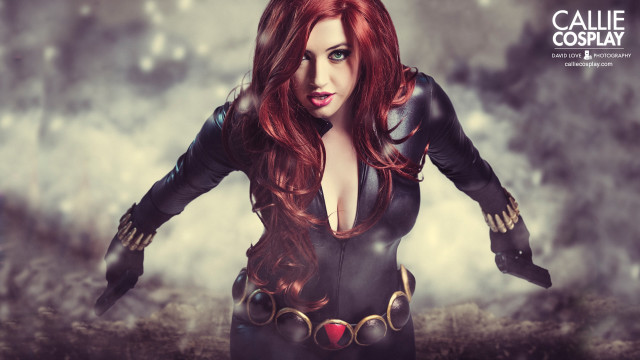 Steampunk gothic redhair gloves comic free wallpaper for desktop - medium preview image
