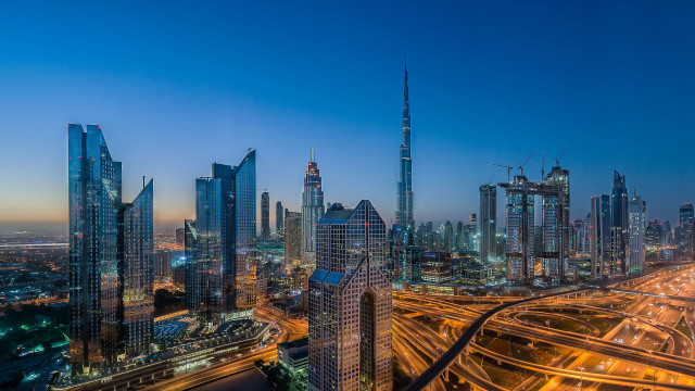 City skyline night ferris wheel free wallpaper for desktop - medium preview image