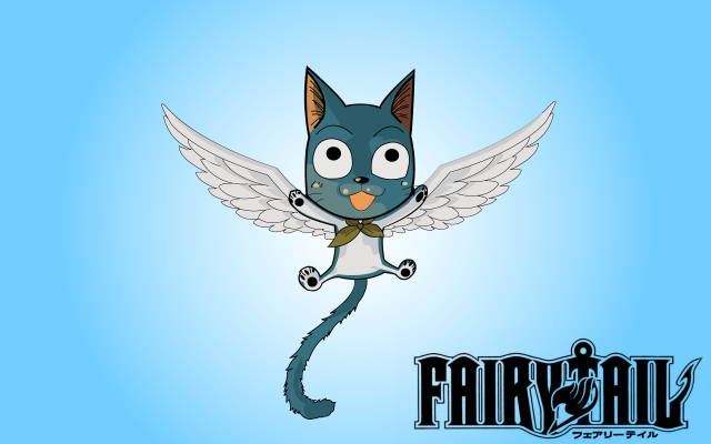 Cartoon cat with wings flying #2 free wallpaper for desktop - medium preview image