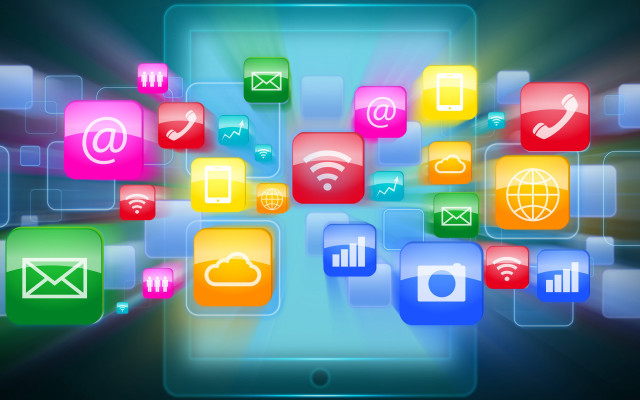 Tablet icons phone call wireframe free wallpaper for desktop - medium preview image