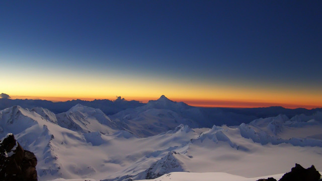 Mountain range sunset clouds city #2 free wallpaper for desktop - medium preview image