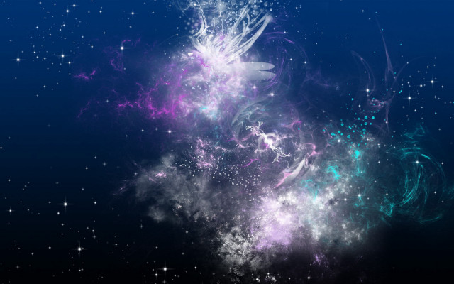 Space station sky stars dust free wallpaper for desktop - medium preview image