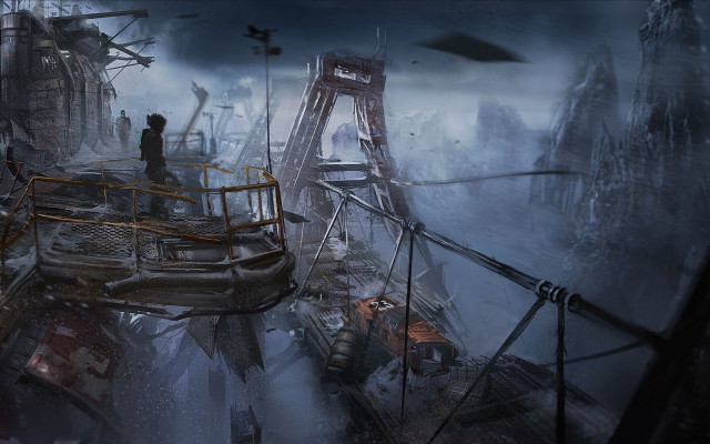 Man bridge city car sky free wallpaper for desktop - medium preview image