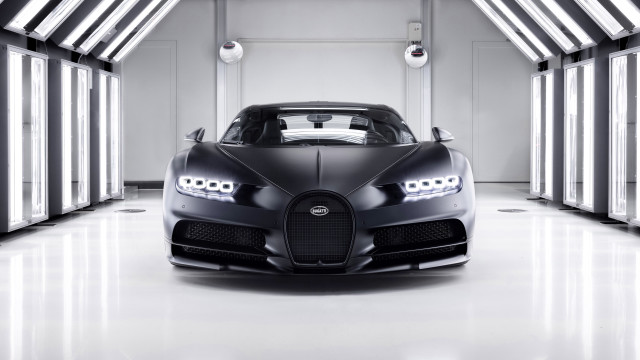 Black bugatti garage white walls free wallpaper for desktop - medium preview image
