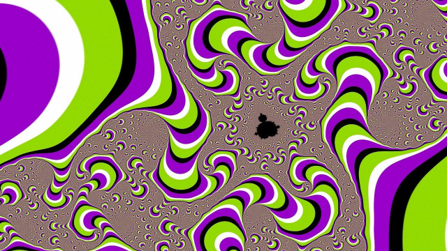 Swirly black apple green purple free wallpaper for desktop - medium preview image