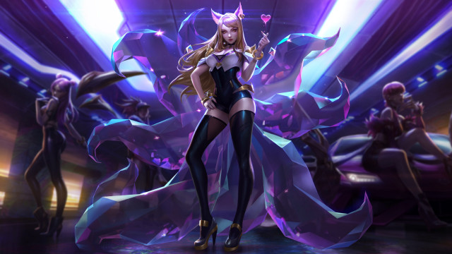 Fan qi ahri idol hologram free wallpaper for desktop - medium preview image
