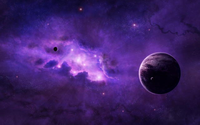 Purple black space star background free wallpaper for desktop - medium preview image
