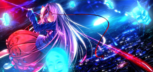 Anime girl long hair basketball free wallpaper for desktop - medium preview image