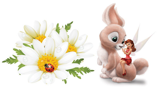 Cartoon bunny ladybug flower wings #2 free wallpaper for desktop - medium preview image
