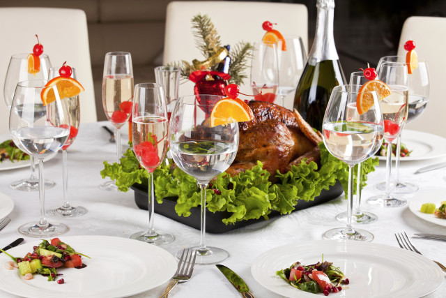 Table turkey wine food glass free wallpaper for desktop - medium preview image