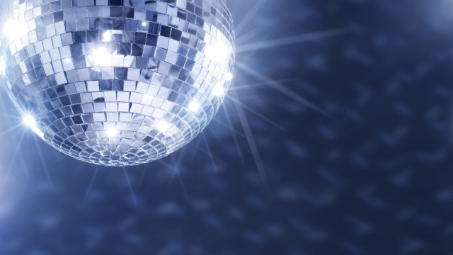 Disco ball lights darkblue stars free wallpaper for desktop - medium preview image
