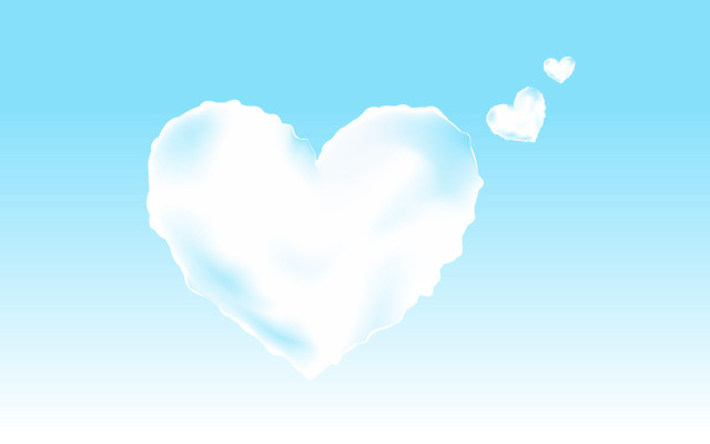 Heart shaped iceberg butterflies sunny free wallpaper for desktop - medium preview image