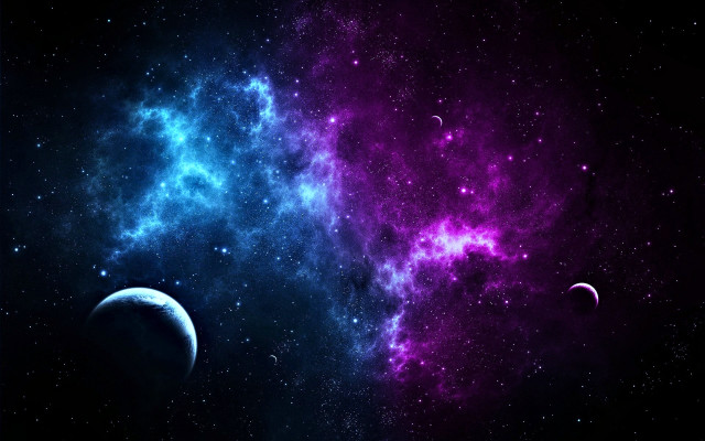 Space galaxy star background 1980s free wallpaper for desktop - medium preview image