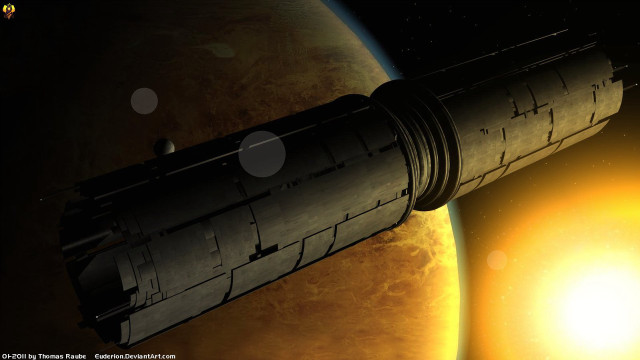 Space station sun shadow computer free wallpaper for desktop - medium preview image