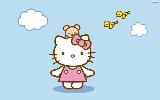 Hello kitty wallpaper teddy bear free wallpaper for desktop - medium preview image