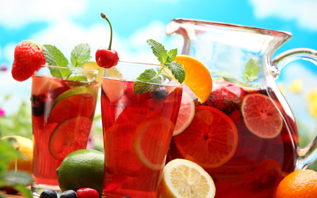 Water fruit iced tea summer #2 free wallpaper for desktop - medium preview image
