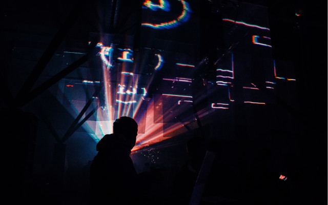 Man projection stage camera hologram free wallpaper for desktop - medium preview image