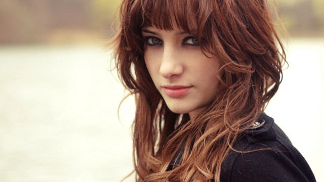 Gothic woman longhair blowing wind free wallpaper for desktop - medium preview image