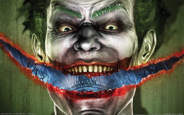 Joker toothbrush green eyes beard free wallpaper for desktop - medium preview image