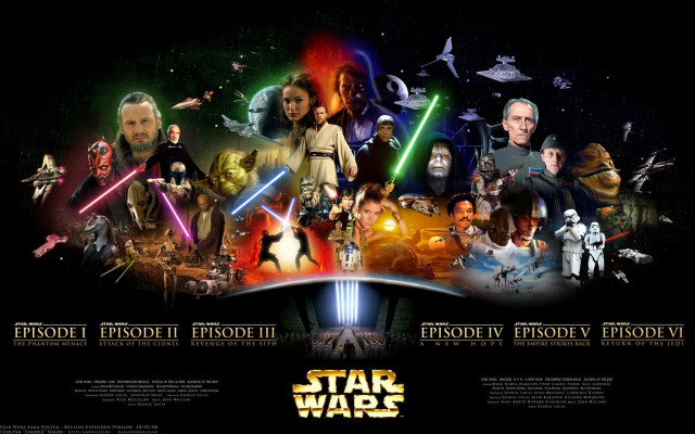 Star wars poster characters space #2 free wallpaper for desktop - medium preview image