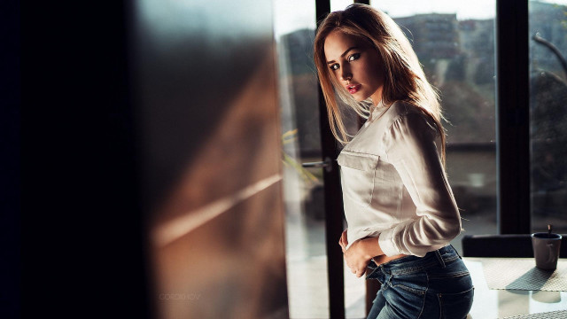 Elina karimova window desk cup free wallpaper for desktop - medium preview image
