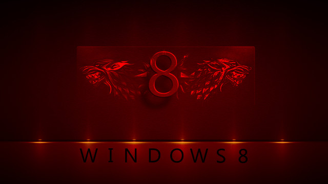 Red neon scissors windows8 promo free wallpaper for desktop - medium preview image