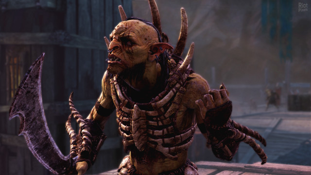 Demonic horned creature armor sword free wallpaper for desktop - medium preview image