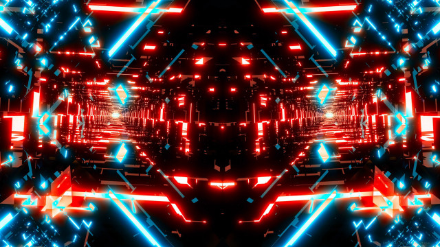 Bright light show cyberpunk neon free wallpaper for desktop - medium preview image