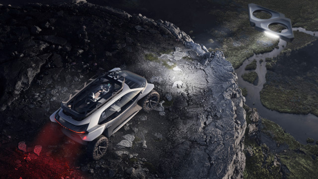 Car rocky road river bridge #2 free wallpaper for desktop - medium preview image