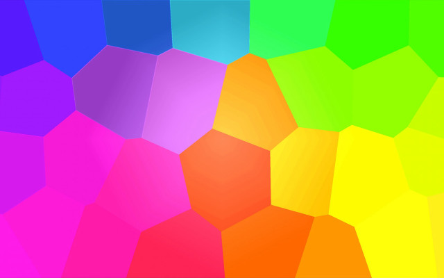Colorful rainbow hexagon white border free wallpaper for desktop - medium preview image