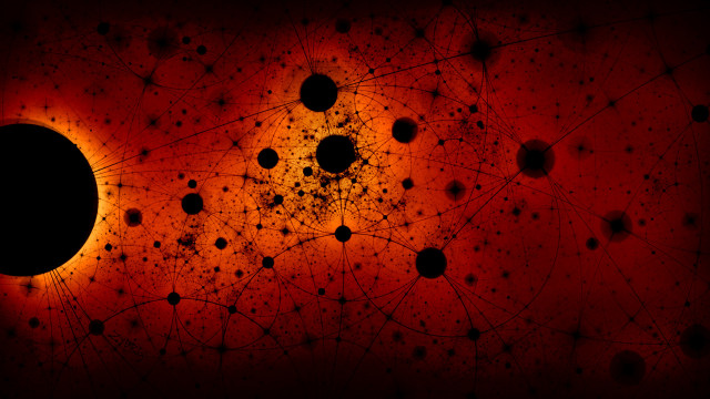 Black hole red light particles free wallpaper for desktop - medium preview image