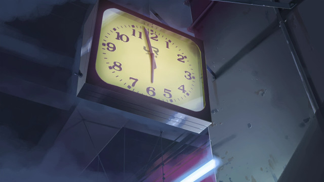 Clock neon kyoto retrofuturism matte free wallpaper for desktop - medium preview image