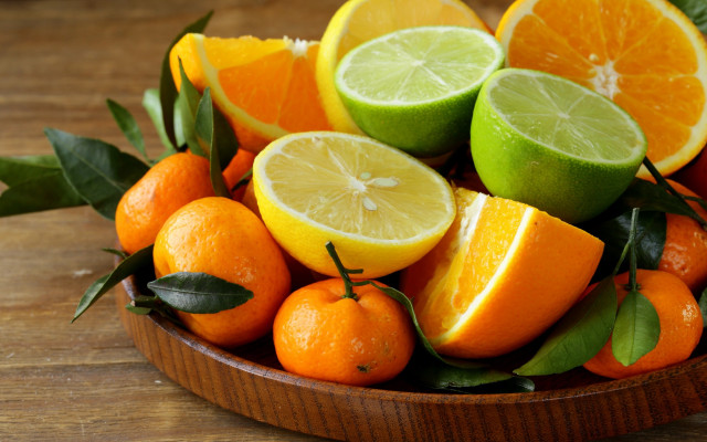 Bowl of oranges and limes free wallpaper for desktop - medium preview image