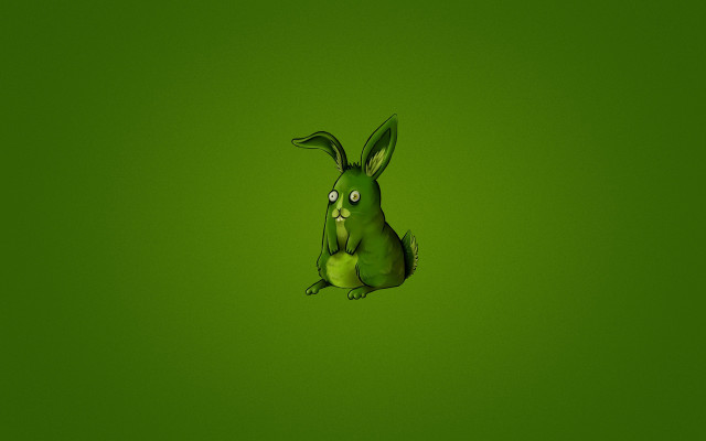 Green rabbit on green wall #2 free wallpaper for desktop - medium preview image