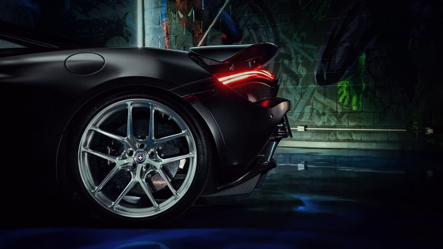 Black sports car graffiti dark #2 free wallpaper for desktop - medium preview image