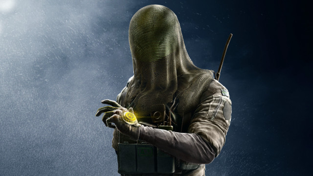 Hooded man yellow object astronaut free wallpaper for desktop - medium preview image