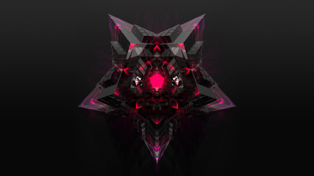 Red black abstract 3d glowing free wallpaper for desktop - medium preview image