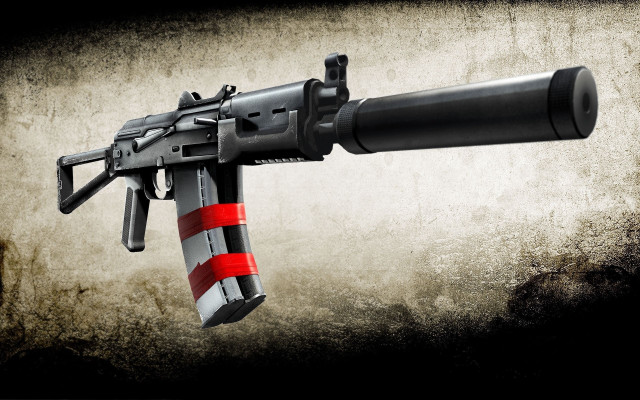 Red white stripe barrel gun free wallpaper for desktop - medium preview image