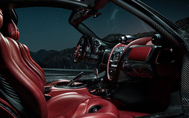 Red black car leather interior free wallpaper for desktop - medium preview image