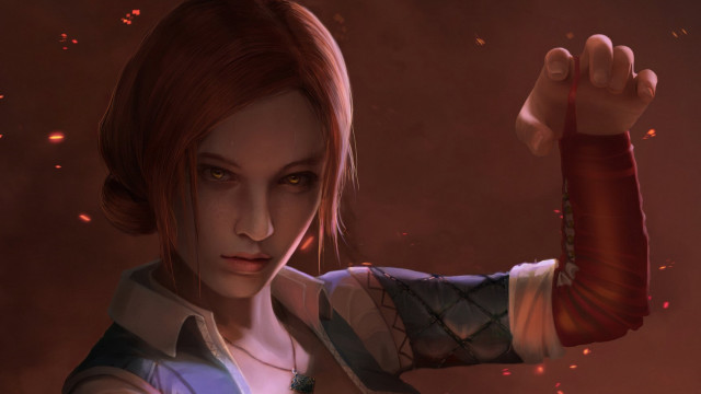 Eve ryder red hair white free wallpaper for desktop - medium preview image