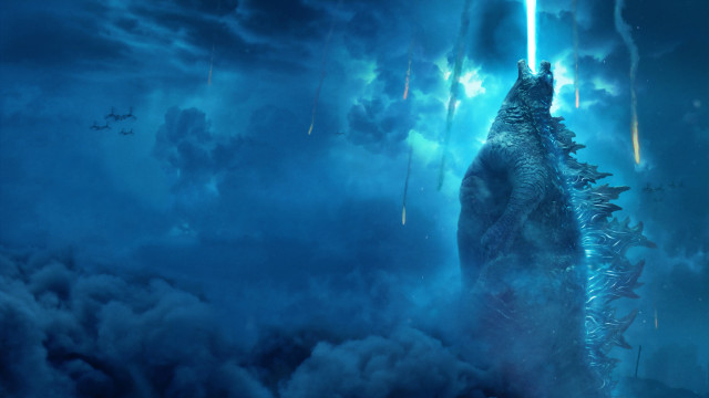 Godzilla clouds sword lightsaber fantasy free wallpaper for desktop - medium preview image